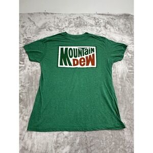 Mountain Dew T-Shirt Men's Size XL Gree Short Sleeve Crew‎ Neck Soda Logo EUC